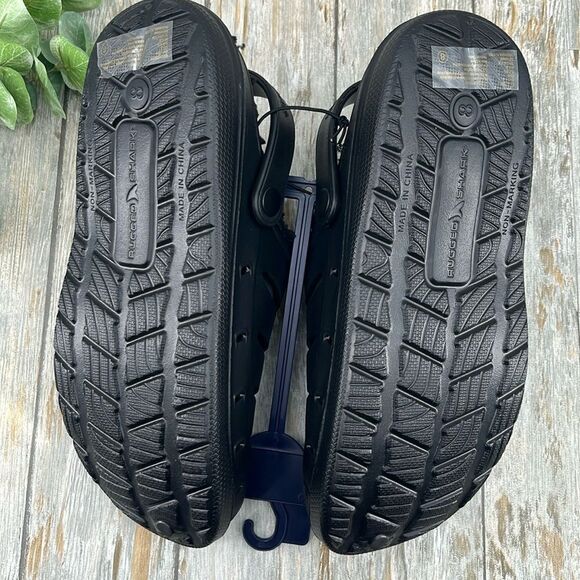 Men's Black Comfy Fuzzy Lined EVA Clogs Sandals Slippers Shoes Size 8 - Picture 4 of 4